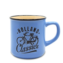Blue Retro Camp Mug Holland Bike 200ml