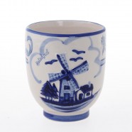 Set of 6 Delft Blue cups Holland Windmill 250ml
