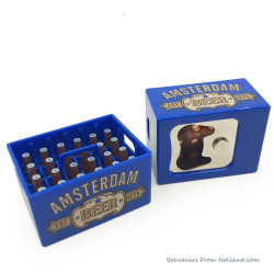 Opener kratje bier Amsterdam blauw - magneet