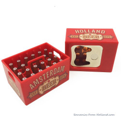 Opener Amsterdam beer crate red - magnet