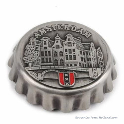 Metal Bottle Opener with Amsterdam Canals 7,5cm
