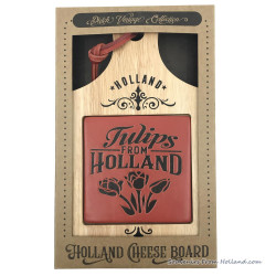 Kaasplank hout keramiek tegel rood Tulips Holland