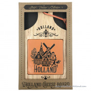 Cheese board wood ceramic tile orange Holland village