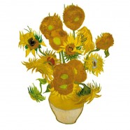 Van Gogh Sunflowers Flat Flower Window Sticker