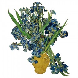 Flat Flower Raamsticker - Van Gogh - Irises