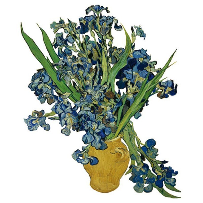 Flat Flower Raamsticker - Van Gogh - Irissen