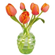 Flat Flowers - Originals Window Stickers Tulip Orange