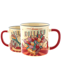 Vintage Yellow Mug Holland Tulips 200ml