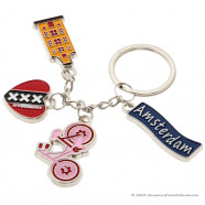 4 Charms Amsterdam - Canalhouse - Heart - Bicycle  Keychain