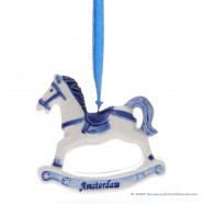 Hobbelpaard - Kerst Ornament Delfts Blauw