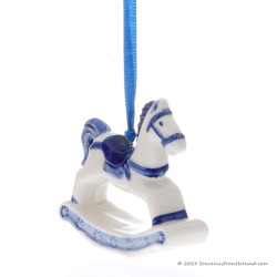 Rocking Horse - X-mas Ornament Delft Blue