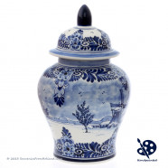 Vase with lid Unica - Handpainted Delft Blue