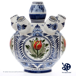 Luxe Tulpenvaas Tulpen - Handgeschilderd Delfts Blauw