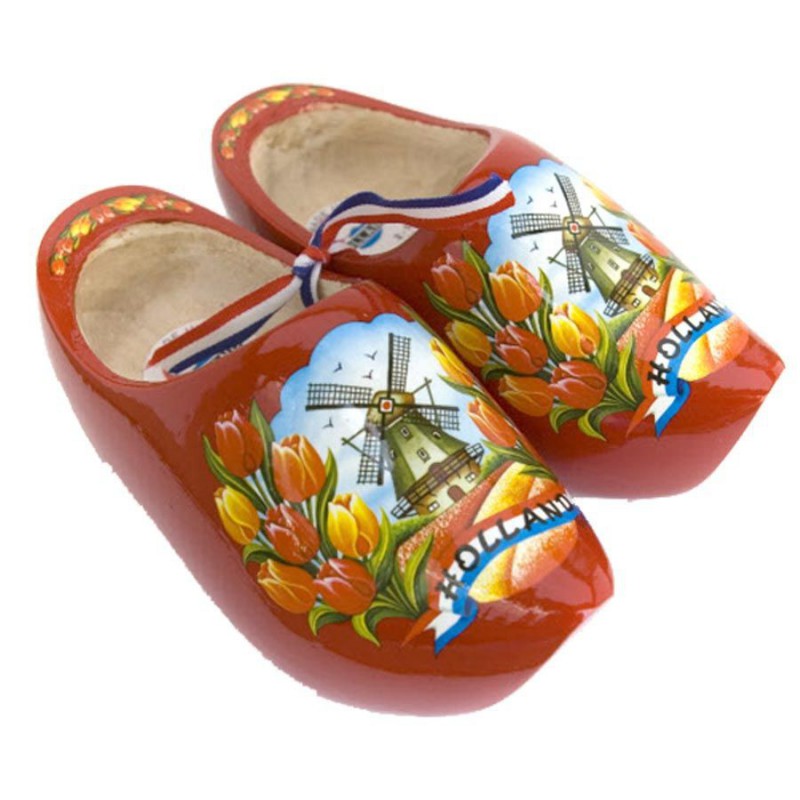 Red - Tulip - Wooden Shoes