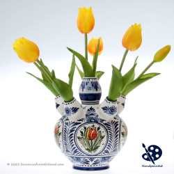 Luxe Tulipvase Tulips - Handpainted Delft Blue