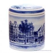 Syrup Waffle Jar Amsterdam 15cm - Delft Blue