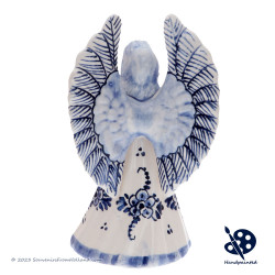 Delft Blue Christmas Angel Mandolin - Handpainted Delftware