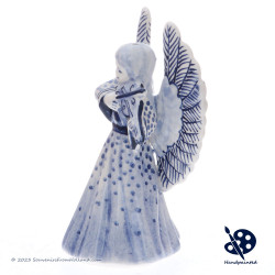 Delft Blue Christmas Angel Violin - Handpainted Delftware