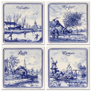 4 x Seasons - Delft Blue...