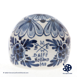 X-mas Ball Dent Flowers 5,5cm - Handpainted Delft Blue