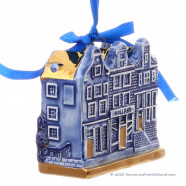 Grachtenhuisje Kersthanger Delfts Blauw met Goud