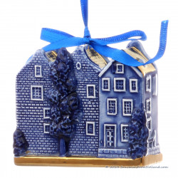 Canalhouses X-mas Ornament Delft Blue with Gold