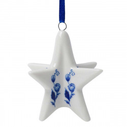 Delft blue 3D Star - Christmas Ornament