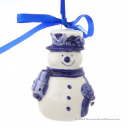 Snowman X-mas Ornament Delft Blue