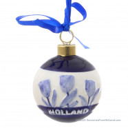 Ball with Tulips X-mas Ornament Delft Blue