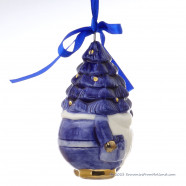 Christmas gnome X-mas Ornament Delft Blue with Gold