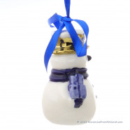Sneeuwpop Kersthanger Delfts Blauw met Goud