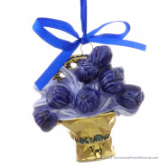 Tulips in basket X-mas Ornament Delft Blue with Gold