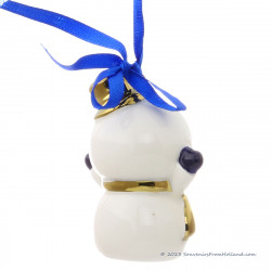 Snowman X-mas Ornament Delft Blue with Gold
