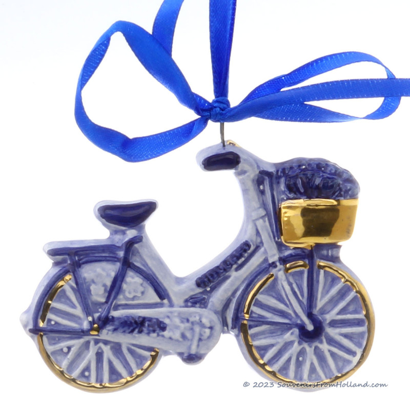 Fiets Kersthanger Delfts Blauw met Goud