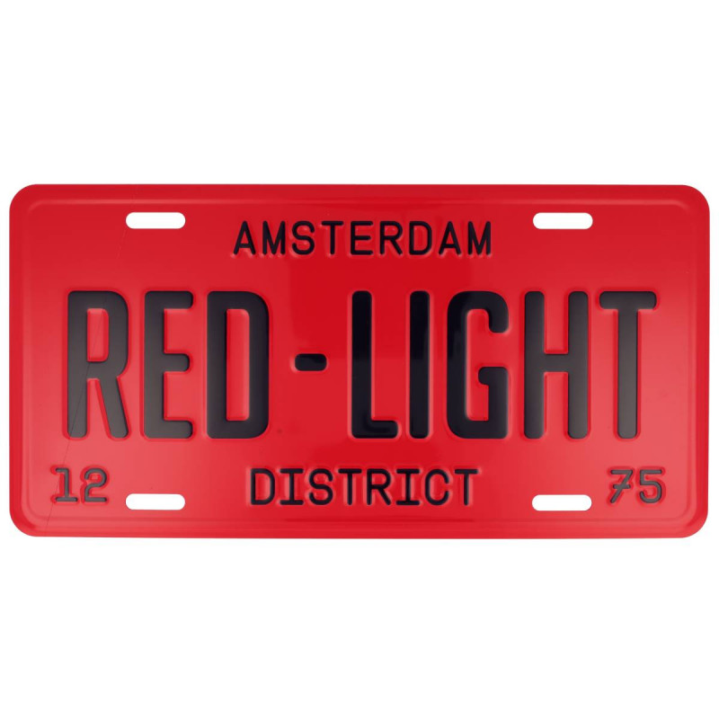 RED-LIGHT District Licence Plate