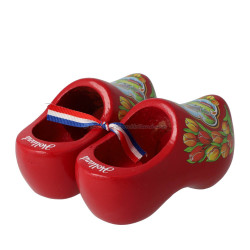Red Tulip - 14 cm Wooden Shoes