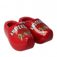 Red - Amsterdam - 14 cm Wooden Shoes