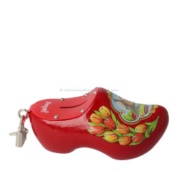Red Wooden Shoe Money box