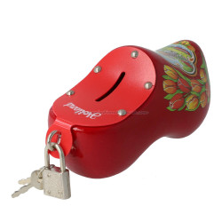 Houten Spaarpotklomp Rood