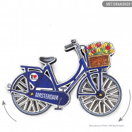Blue Bicycle with spinning wheels 2D magnet