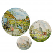 Set of 3 Wall Plates Holland