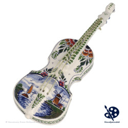Violin scale model Polychrome - Handpainted Delftware
