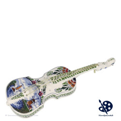Violin scale model Polychrome - Handpainted Delftware
