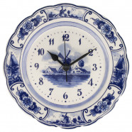Wallplate Clock Small 22cm - Delft Blue