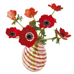 Flat Flower Raamsticker - Rode Anemone