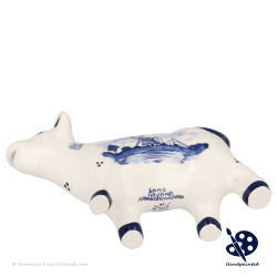 Milk jug cow windmill - Hand painted Delft Blue