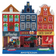 Coffeeshop Beer Sexshop Amsterdam - 2D Magneet