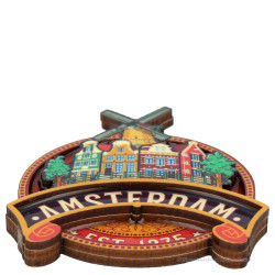 Amsterdam rond label - 2D Magneet