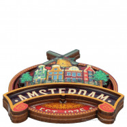Amsterdam round label - 2D Magnet