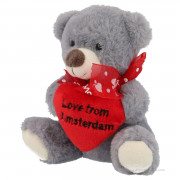 Teddy Bear grey Heart Love...